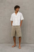 H13 -  Chinese Button-Down Shirt White