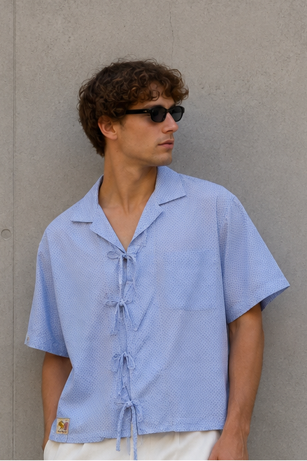 H18 - Tommy Chinese Button-Down Shirt DOTS