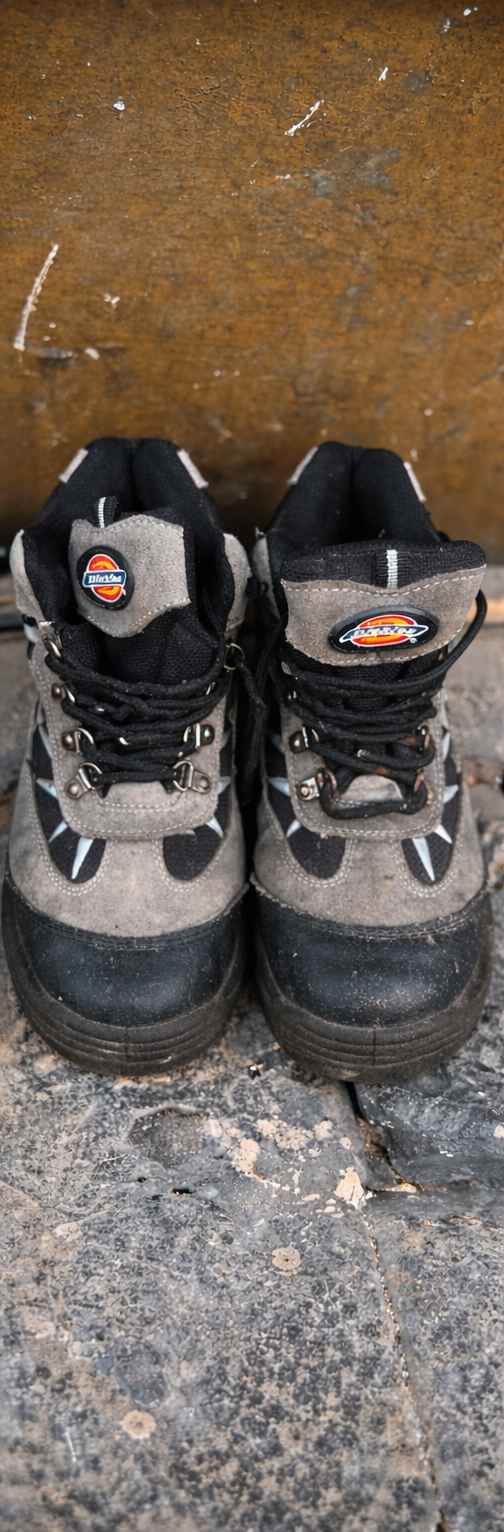 Dickies Gray and Black Steel Toe Work Boot