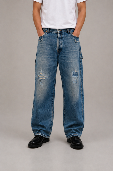 H27 - BLUE SLIT Jeans