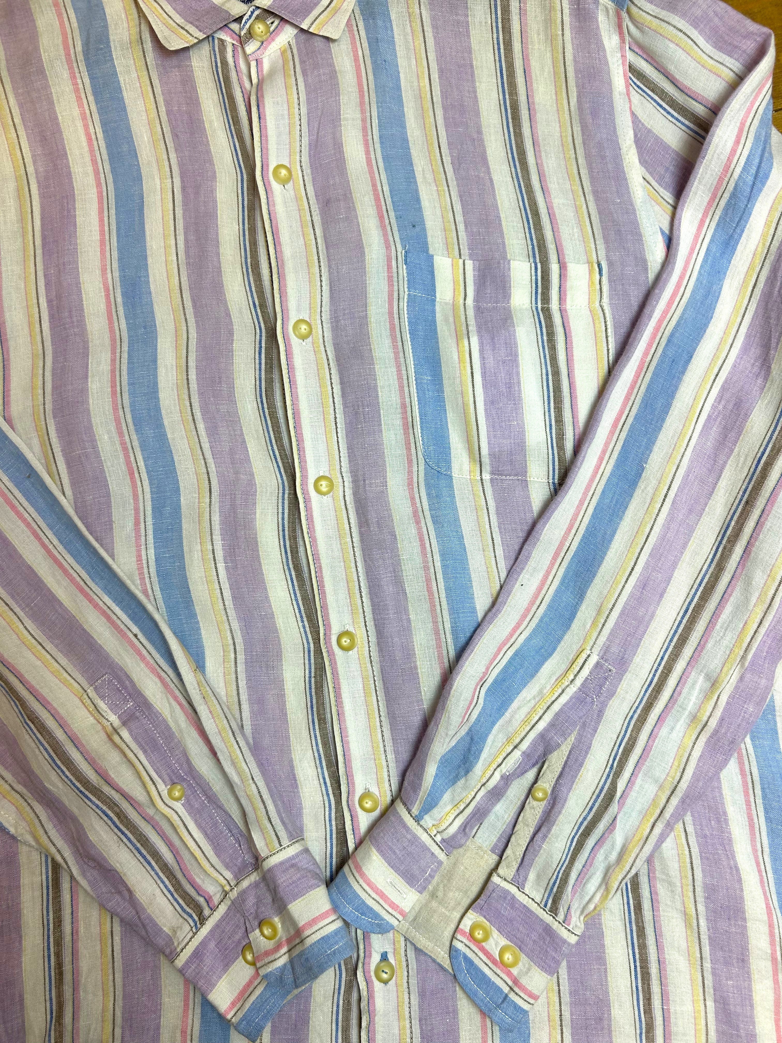 Tommy Bahama Long Sleeve Striped Linen Shirt