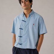 H2 - Chinese Button-Down Shirt Light blue