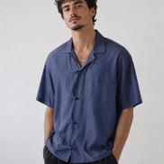 H1 - Chinese Button-Down Shirt Blue