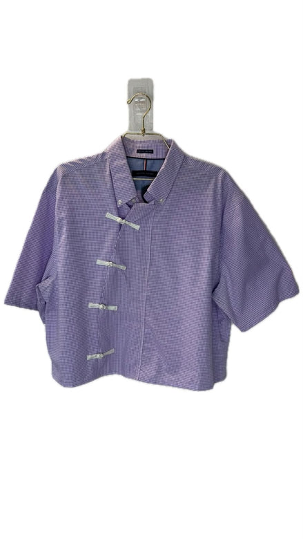 H17 - Tommy Chinese Button-Down Shirt Purple